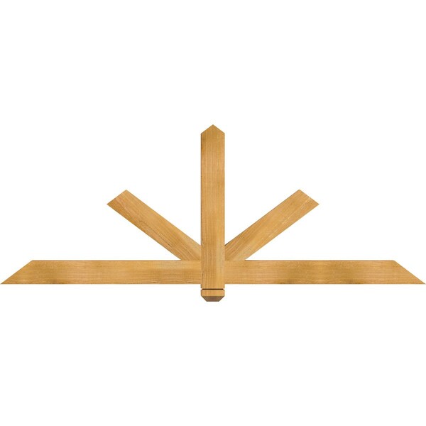 Ekena Millwork Kennewick Rough Sawn Timber Gable Bracket, Western Red Cedar, 72"W x 27"H x 2"D x 4"F, 9/12 Pitch GBW072X27X0204KEN00RWR - main